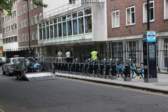 A bike warden is making up for the used bicycles
