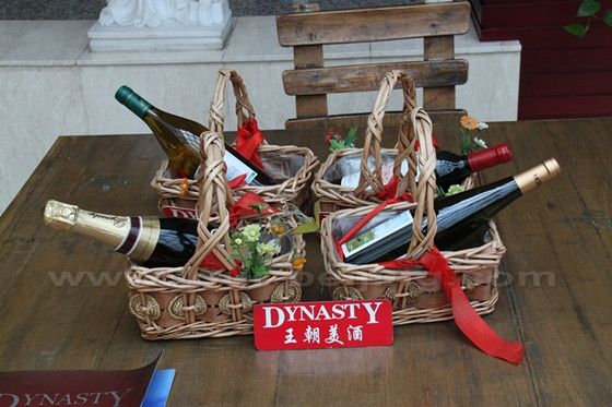 A close look at the bottled  Dynasty wine.