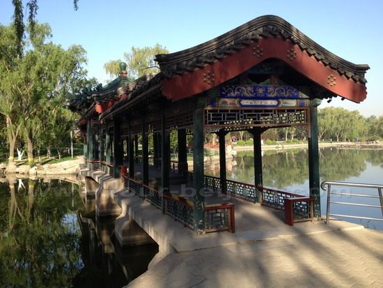 An exquisitely made corridor bridge is waiting for you to pass.