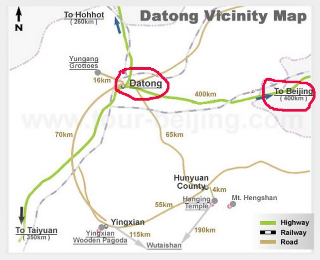 How to get to Datong from Beijing (Train,Bus,Car & Flights)