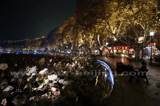Night View of West Lake in Hangzhou