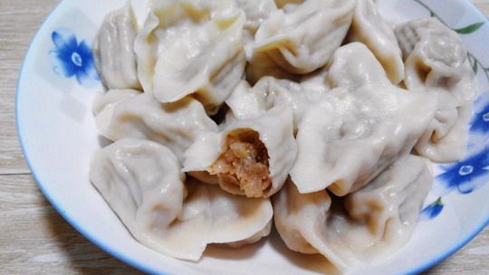 Boiled Suan Cai Jiaozi