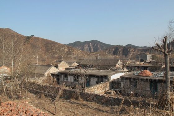 Each family has a stone courtyard in the village.