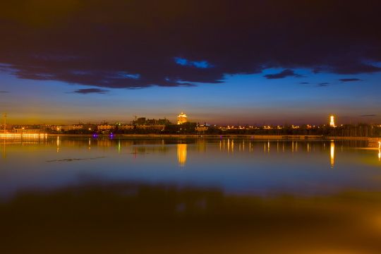 Beihu Park Skyline at Night