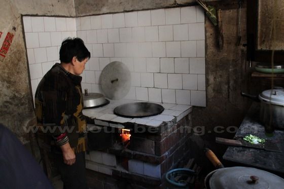 His wife is cooking lunch