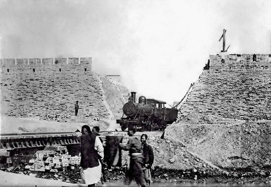 In 1900, the Eight-Nation Alliance army torn apart the west section of the wall