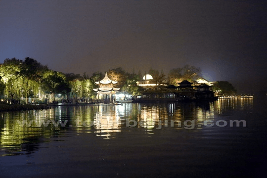 Lit Trees and Jixian Pagoda