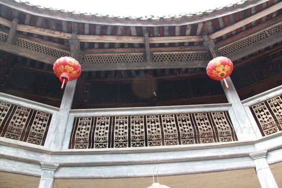 Look at the iron railing of the second floor corridor of the inner ring building