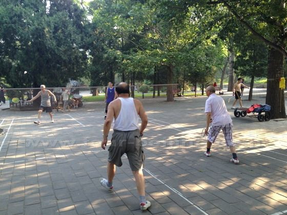 Never too old to play badminton