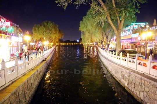 Qianhai Lake flanked by all manner of bars