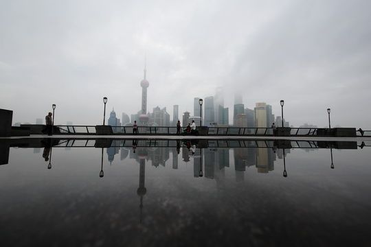 The Bund and Small Pool of Rainwater