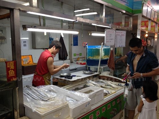 Seafood stall