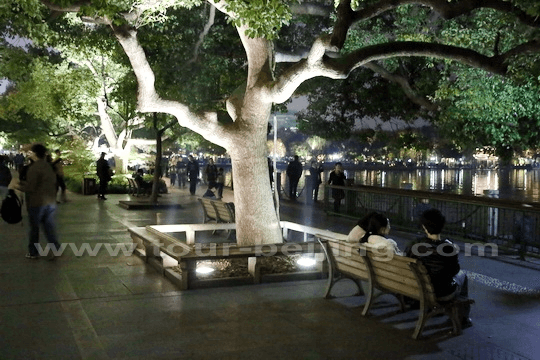 Sitting on a bench, chatting