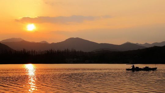 Sunset over West Lake