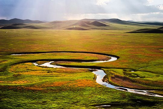 Taiji Bend at Qika Village, Erguna Hulunbuir 