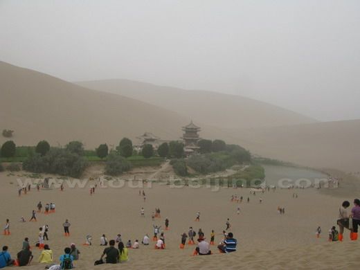 The Crescent Lake in the dust storm
