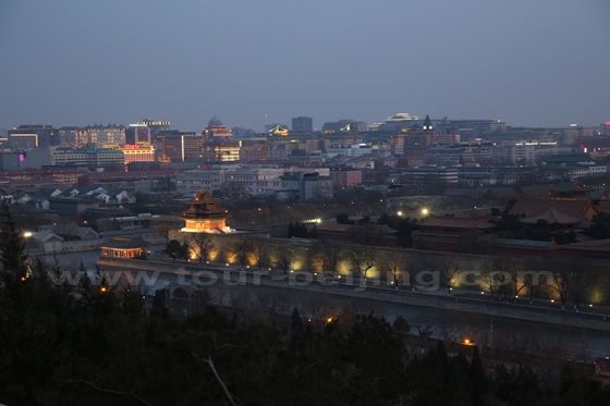 The Southeast skyline of Beijing viewed from Jingshan Hill