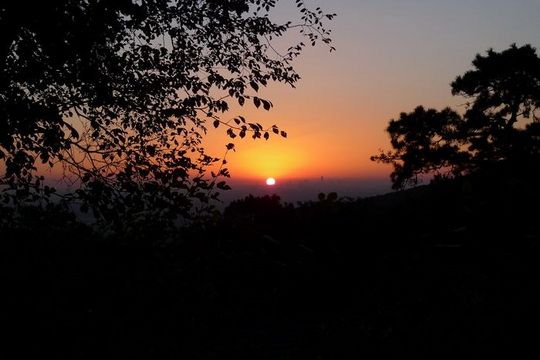 Sunrise Glow over Fragrant Hills Park in Beijing