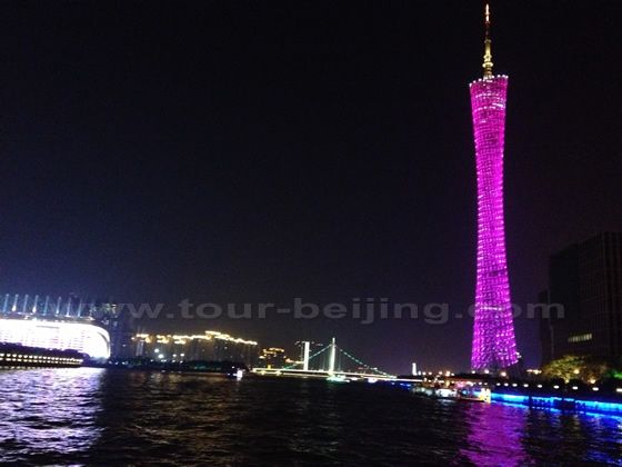 The colored Canton Tower