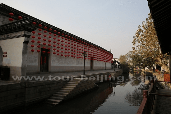 The exterior of Zhang Family Mansion by the canal