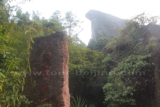 The huge rock road sign reminded us that the famous Eagle' Beak Rock was in sight.