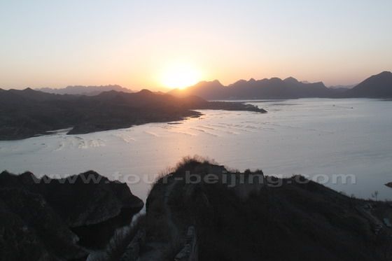 The rising sun is becoming brighter and rising higher
