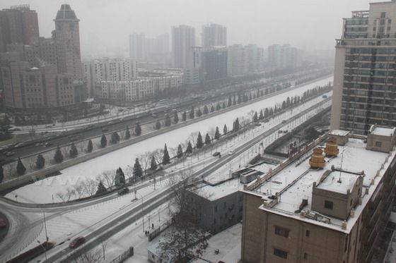 The second ring road and city moat below my office building.
