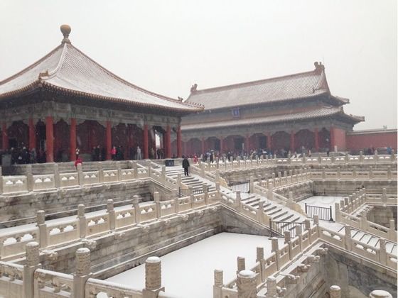 The snow covered Forbidden City