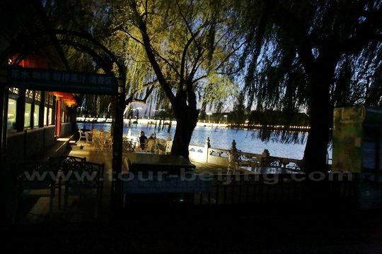 The teahouse by the lake bank is a quite and mesmerizing place.
