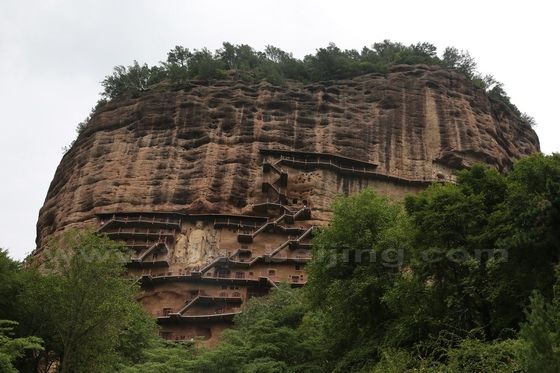 The grottoes on the west side cliff
