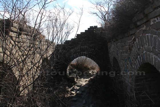 This tower is ruined with broken walls.