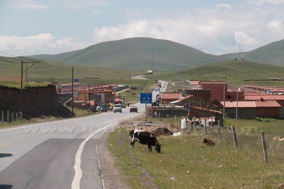 We were driving through a small village called Gaxu.