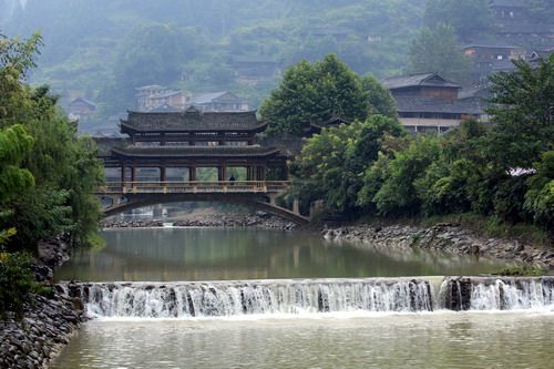 The Wind and Rain Bridge in Xijiang Miao Village