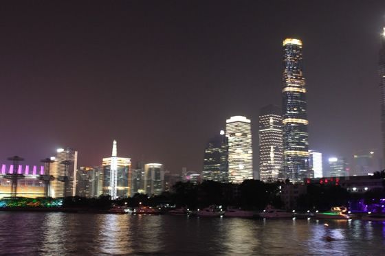 Passing by the Zhujiang New City Center of Guangzhou 