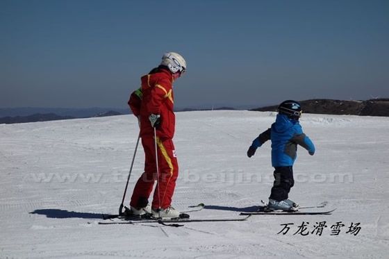 a brave young skier
