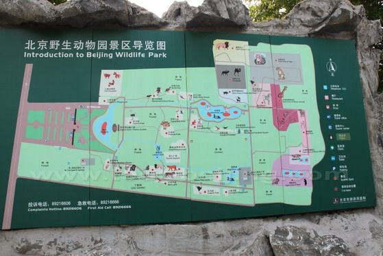 a huge park map signboard which tells visitors how to visit the park