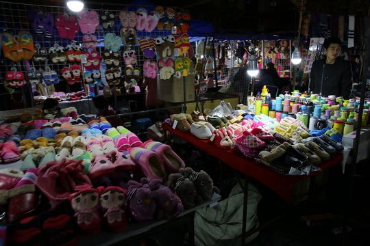 cloth and plush slippers 