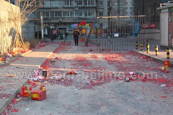 fireworks debris