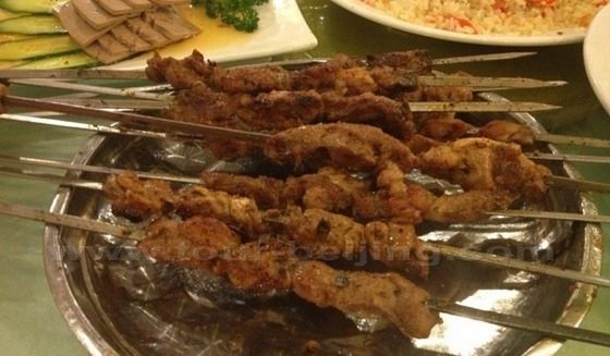 mutton kebab at Silk Road Impression