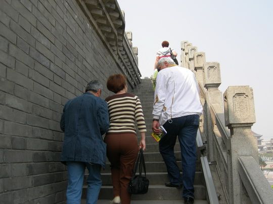 Ascending the tower