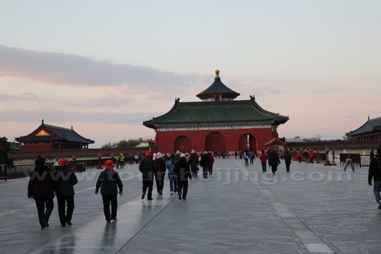 walk along the axis towards the Hall of Pray for Harvest.